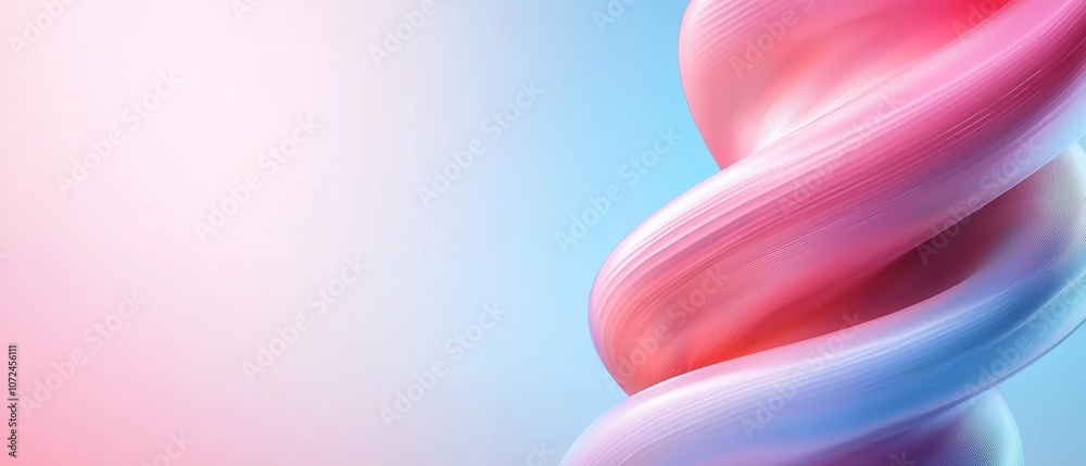 A pink and blue abstract background with a curved curve