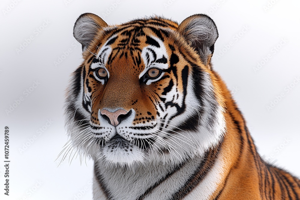 Obraz premium Majestic tiger gazing into the distance in natural habitat