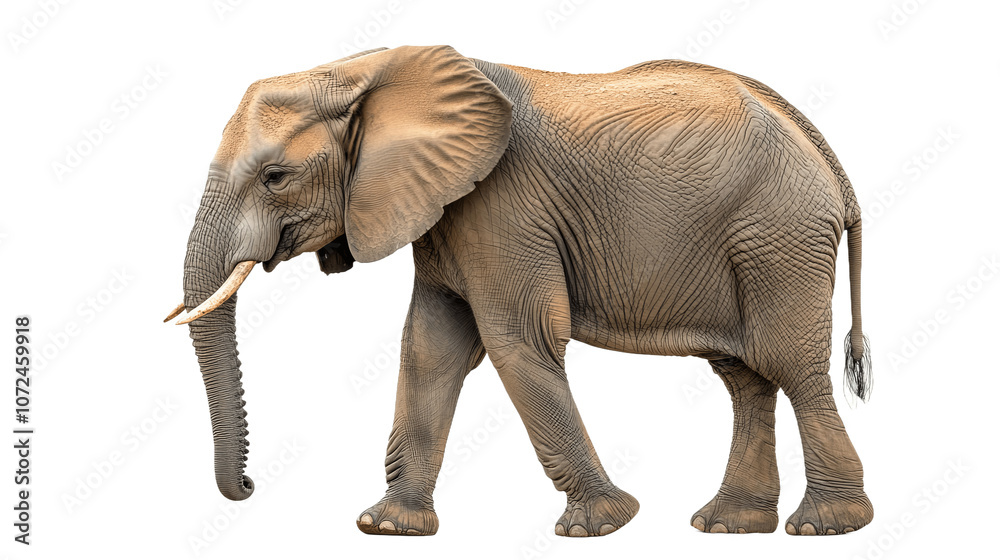 Obraz premium African elephant isolated on transparent background