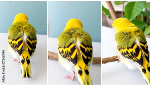 bars on the ventral surface of their tail feathers, yellow spots, Cockatiel Nymphicus typically occurring about six to nine months after hatching photo