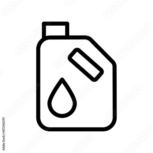 canister of motor oil icon black and white vector outline sign