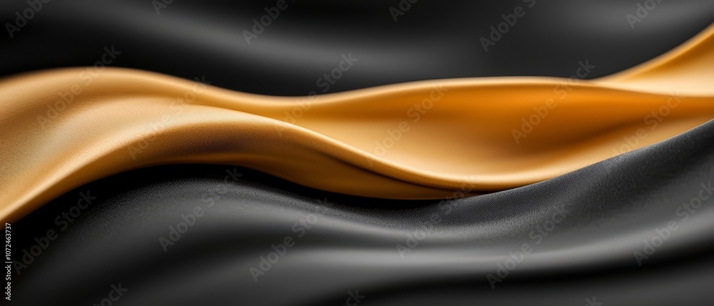 A close up shot of a black and gold fabric A close up shot of a black and gold fabric