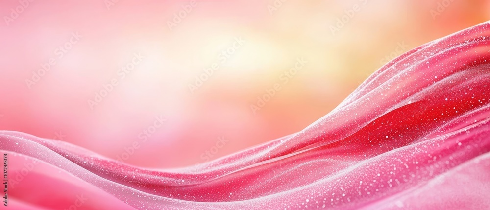 a close up of a pink fabric with water droplets on it a close up of a pink fabric with water droplets on it