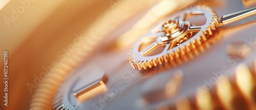 A close up of a clock with gears on it