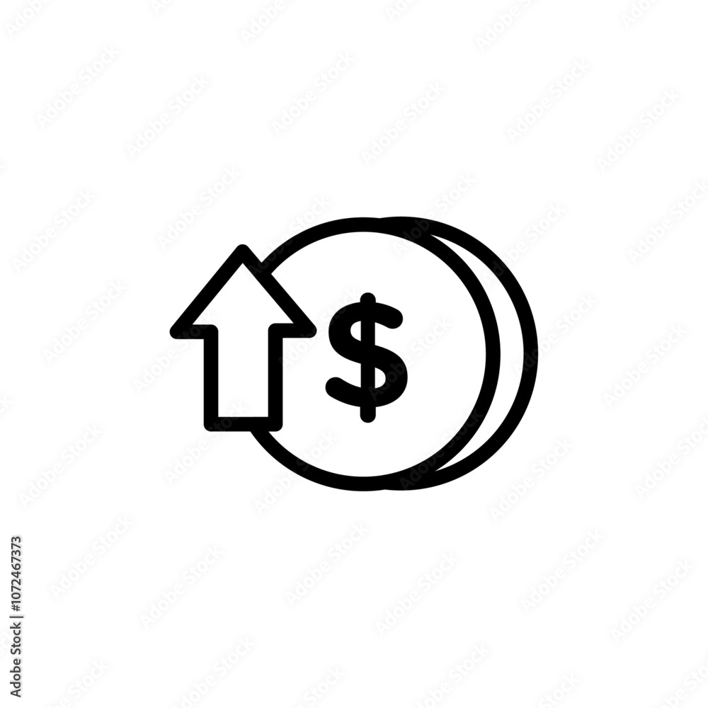 Expensive icon black and white vector outline sign Expensive icon black and white vector outline sign