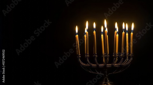 Hanukkah Begins, copy space