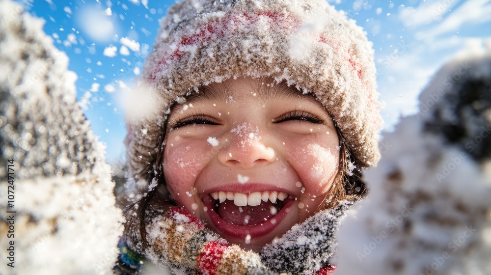 Children playing in the snow, building a snowman and laughing, highlighting the playful and magical spirit of winter holidays Children playing in the snow, building a snowman and laughing, highlighting the playful and magical spirit of winter holidays