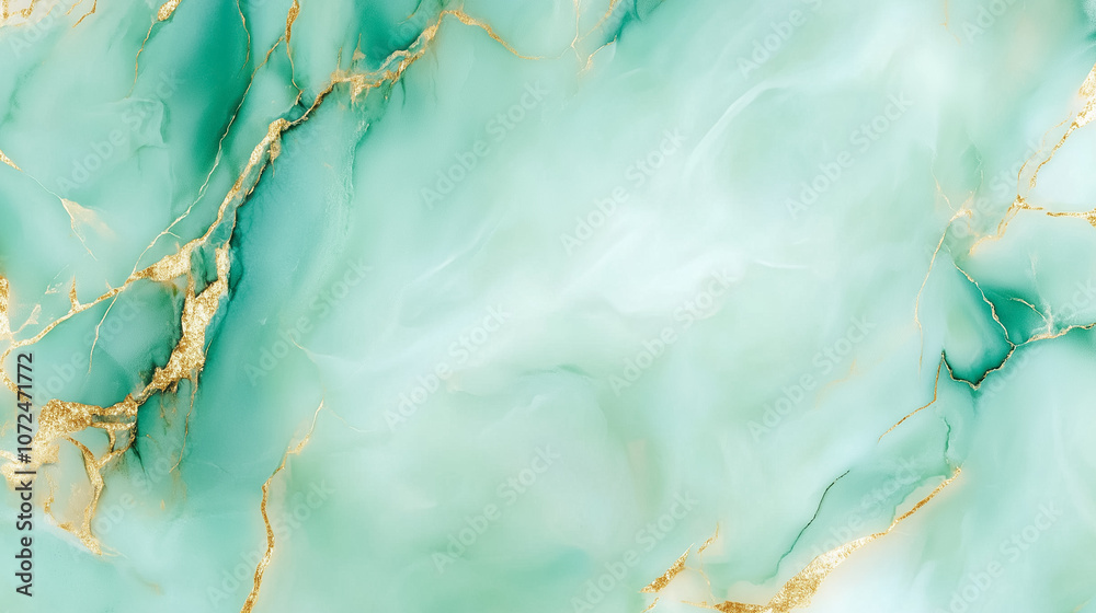Elegant aqua and gold marbled texture creates a sophisticated backdrop for design and decoration in modern spaces Elegant aqua and gold marbled texture creates a sophisticated backdrop for design and decoration in modern spaces