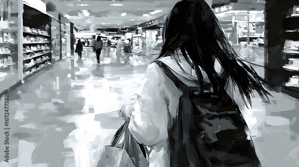 Obraz premium Shopping and women is a perfect match. Shopping is not just about spending money, but also a time when women experience emotions, feelings and special experiences that no one can truly understand.