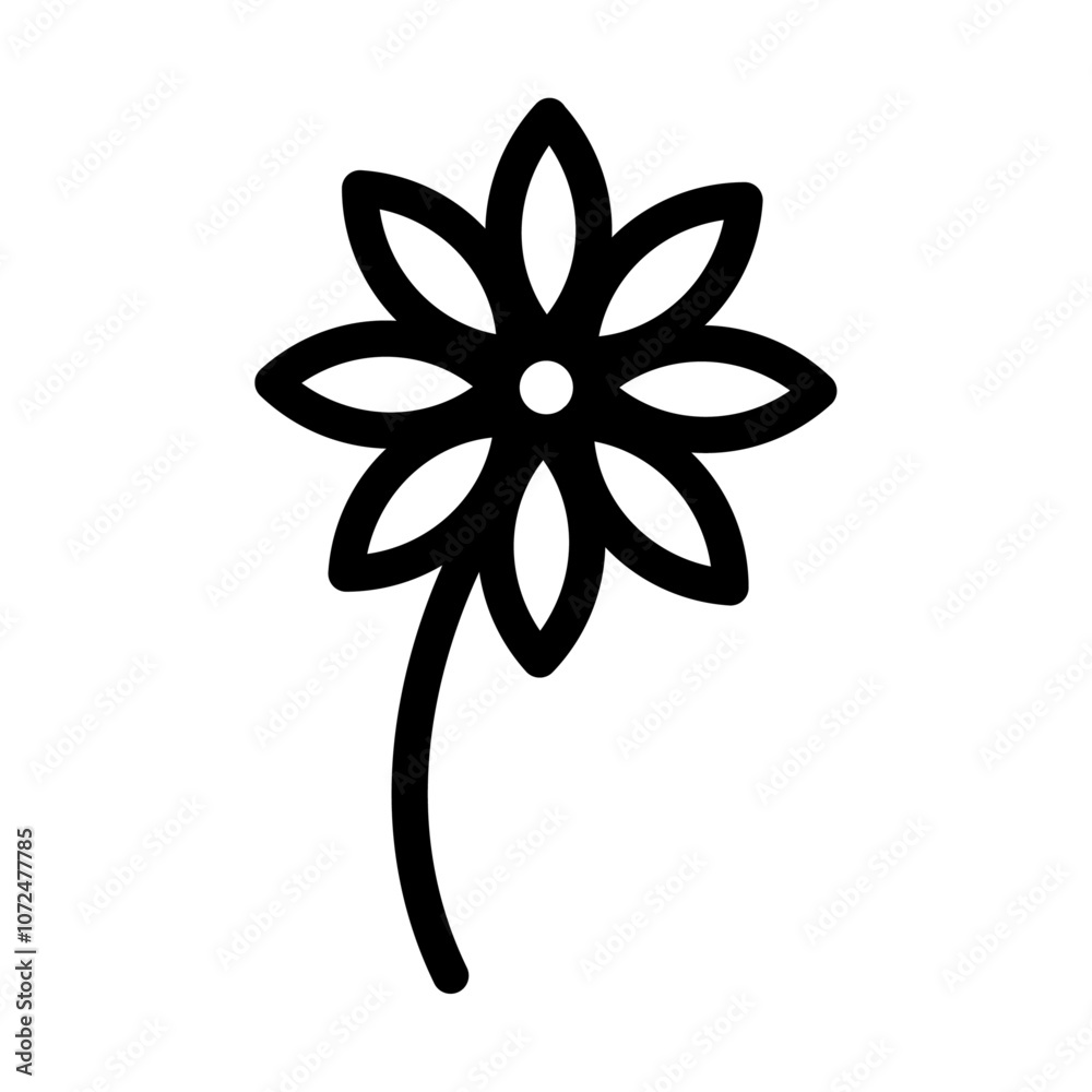 Spring season icon black and white vector outline sign Spring season icon black and white vector outline sign