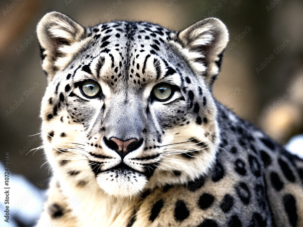 Capturing the Elusive: A Cinematic Photo of a Snow Leopard in Peaceful Calmness Capturing the Elusive: A Cinematic Photo of a Snow Leopard in Peaceful Calmness