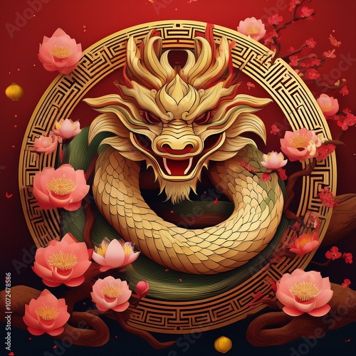 chinese new year dragon snake photo