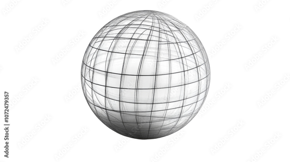 3D wireframe globe on transparent background 3D wireframe globe on transparent background
