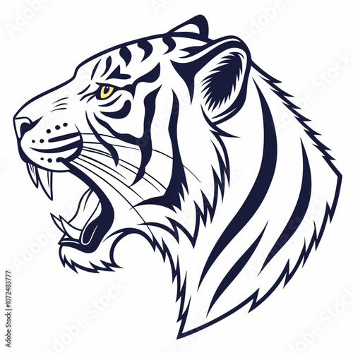 Wallpaper Mural tiger head vector Torontodigital.ca