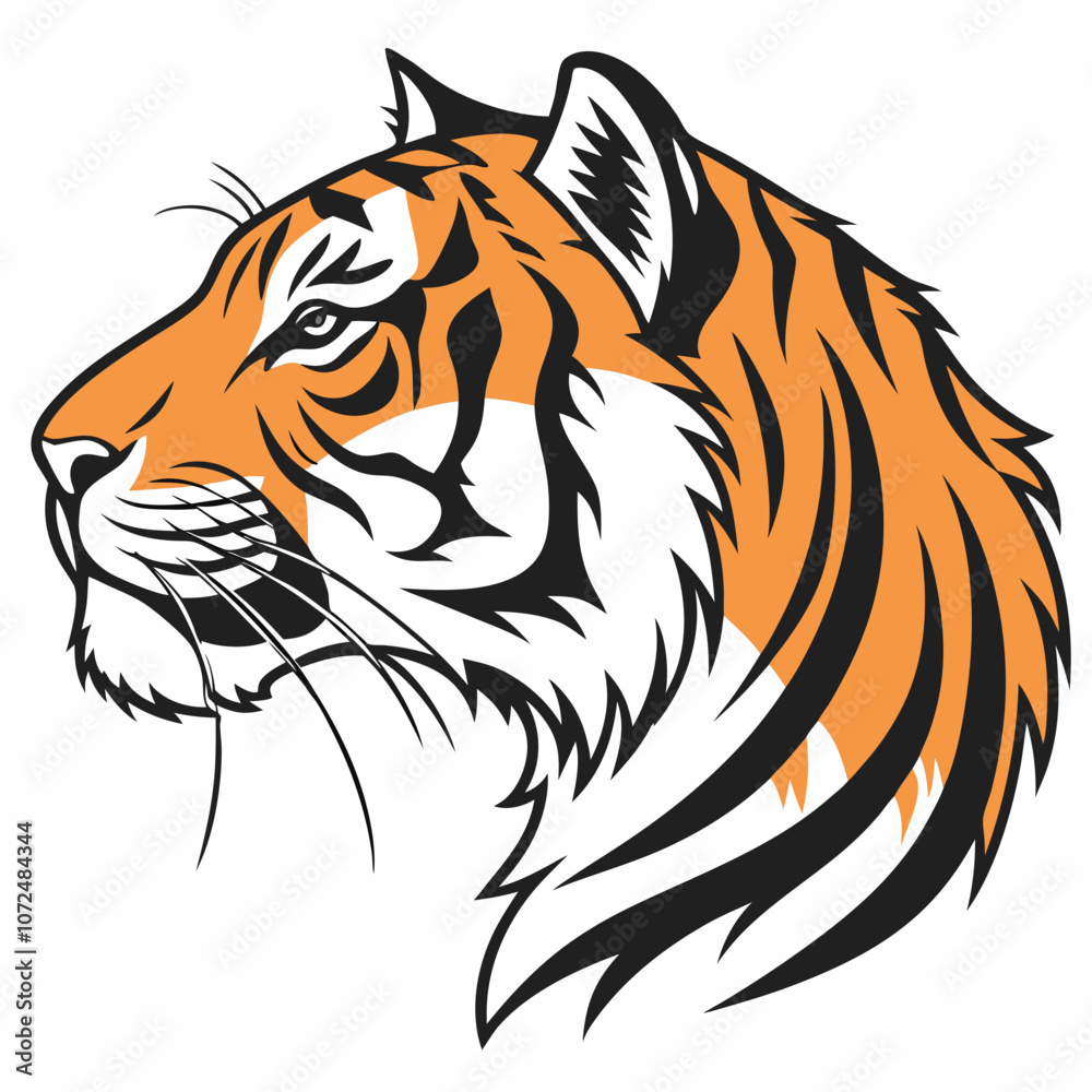 Obraz premium tiger head vector