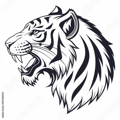 Wallpaper Mural head of a tiger Torontodigital.ca