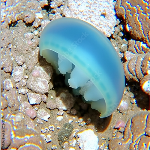 Purple stinger / Common jellyfish (Pelagia noctiluca) Malta, Mediteranean, May 2009 photo