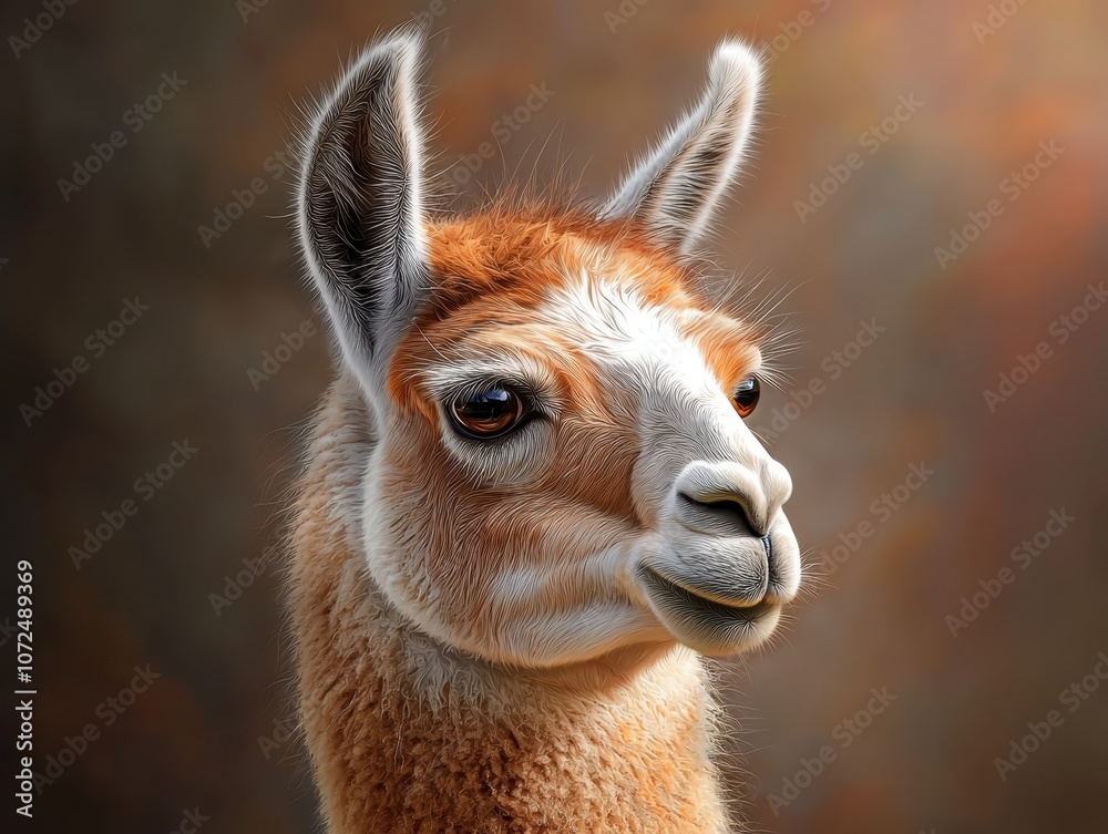 Obraz premium Llama with Annoyed Expression and Narrowed Eyes