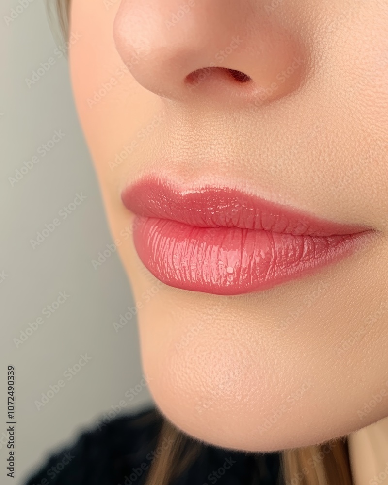 Close-Up of Lips with Natural Fullness Enhancement Close-Up of Lips with Natural Fullness Enhancement