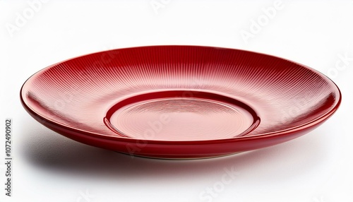 red plate isolated on white background