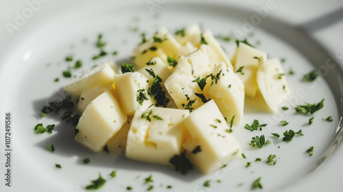 Gourmet Cheese Dices with Fresh Herb Sprinkles photo