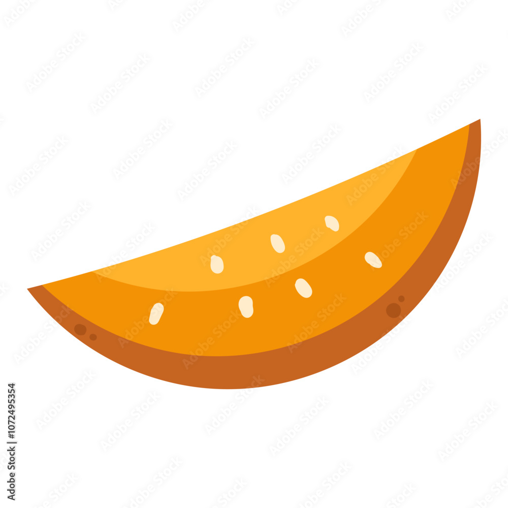 Slice of orange autumn pumpkin Symbol of Halloween and Thanksgiving day. Vector illustration on white background in doodle style. Slice of orange autumn pumpkin Symbol of Halloween and Thanksgiving day. Vector illustration on white background in doodle style.