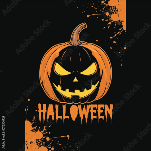 Happy Halloween typography T-shirt design for vector illustration apparel and clothing for man, woman and children