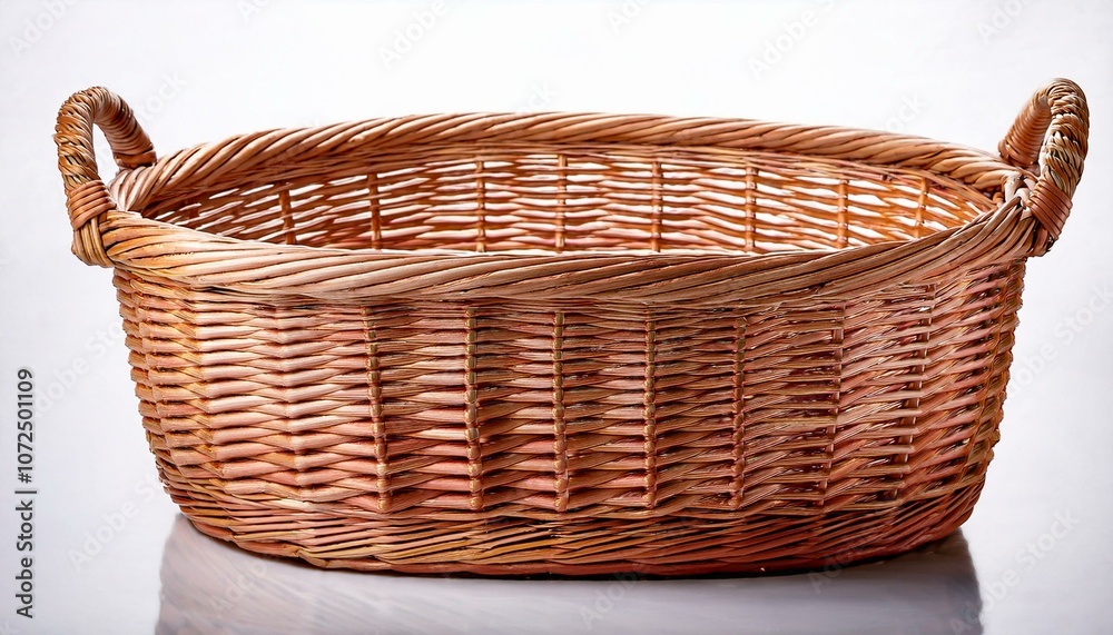 Obraz premium wicker laundry basket isolated on a transparent background