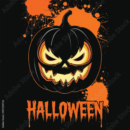 Happy Halloween typography T-shirt design for vector illustration apparel and clothing for man, woman and children