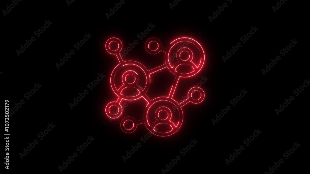 Neon Social Network Connection Neon Social Network Connection