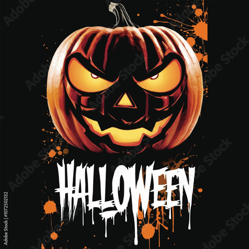 Happy Halloween typography T-shirt design for vector illustration apparel and clothing for man, woman and children