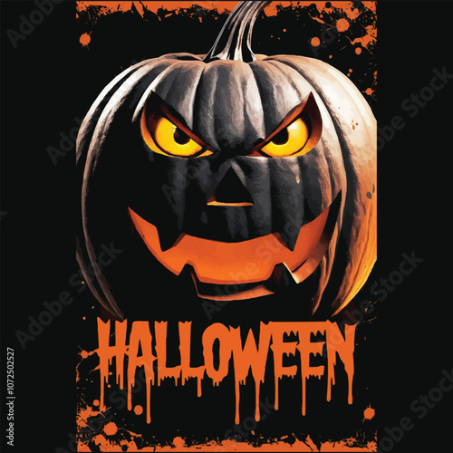 Happy Halloween typography T-shirt design for vector illustration apparel and clothing for man, woman and children