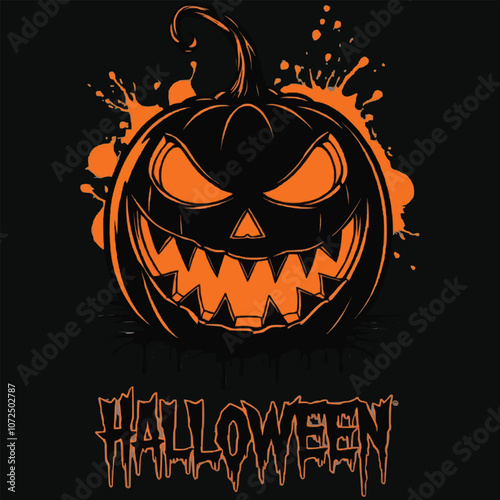Happy Halloween typography T-shirt design for vector illustration apparel and clothing for man, woman and children