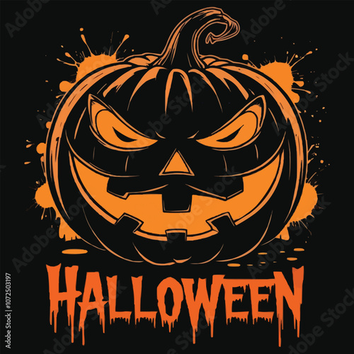 Happy Halloween typography T-shirt design for vector illustration apparel and clothing for man, woman and children