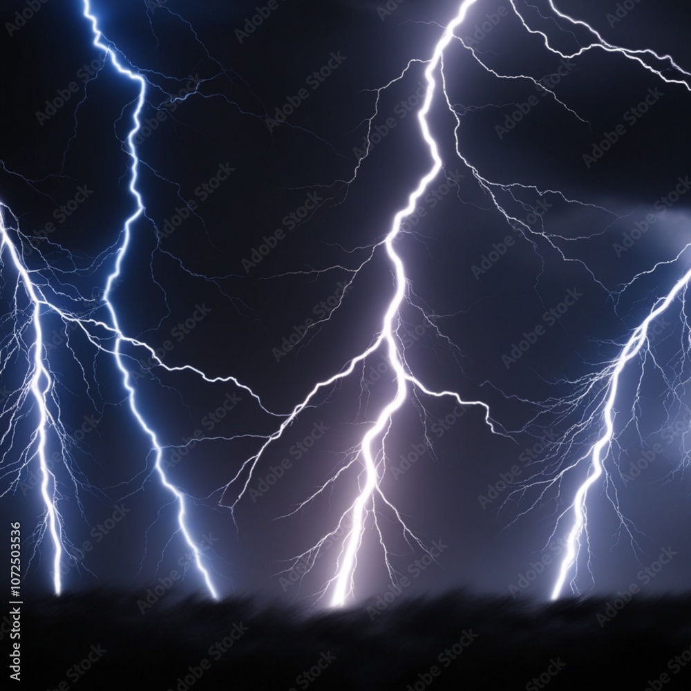 Electric thunder lightning bolts against dark background dynamic natural energy concept Electric thunder lightning bolts against dark background dynamic natural energy concept