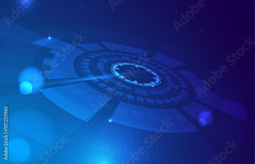 Foto Abstract Wallpaper with a circular modern shape