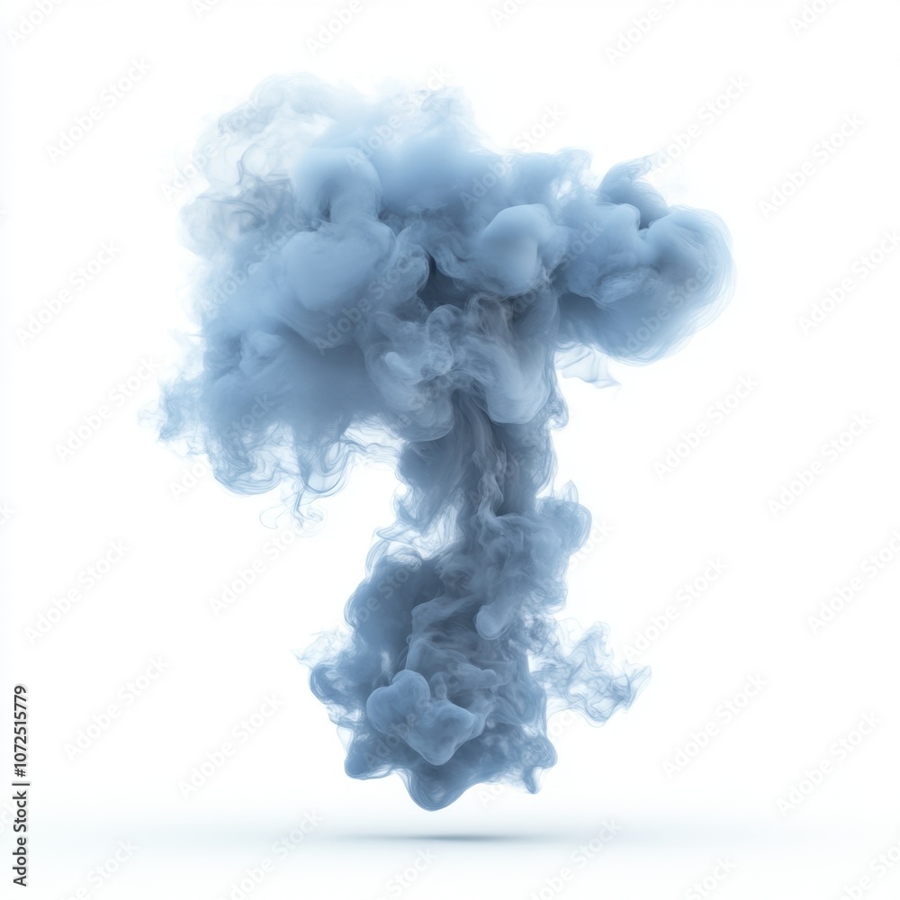 grey smoke 3d render icon isolated on white background cutout grey smoke 3d render icon isolated on white background cutout