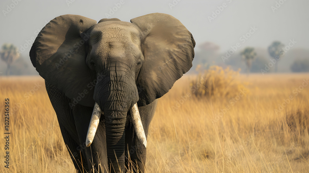 Obraz premium trunk tusks wild kenya nature tusk ivory