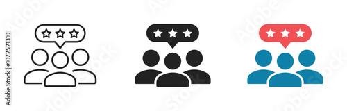 Customer satisfaction icon. Rating icon. Customer rating vector icon