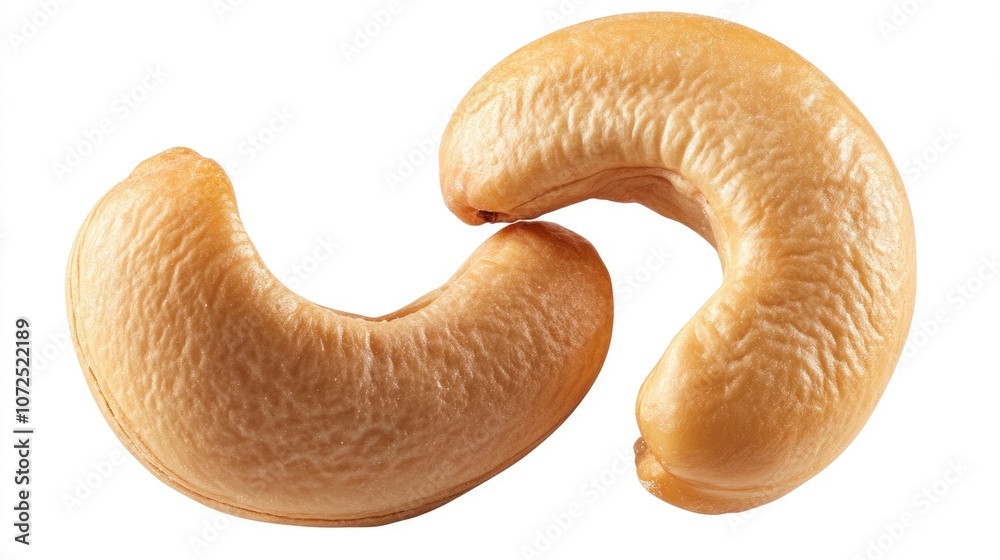 Assorted Cashew Nuts on White Background. Heap of Roasted and Salted Cashew Nuts Assorted Cashew Nuts on White Background. Heap of Roasted and Salted Cashew Nuts