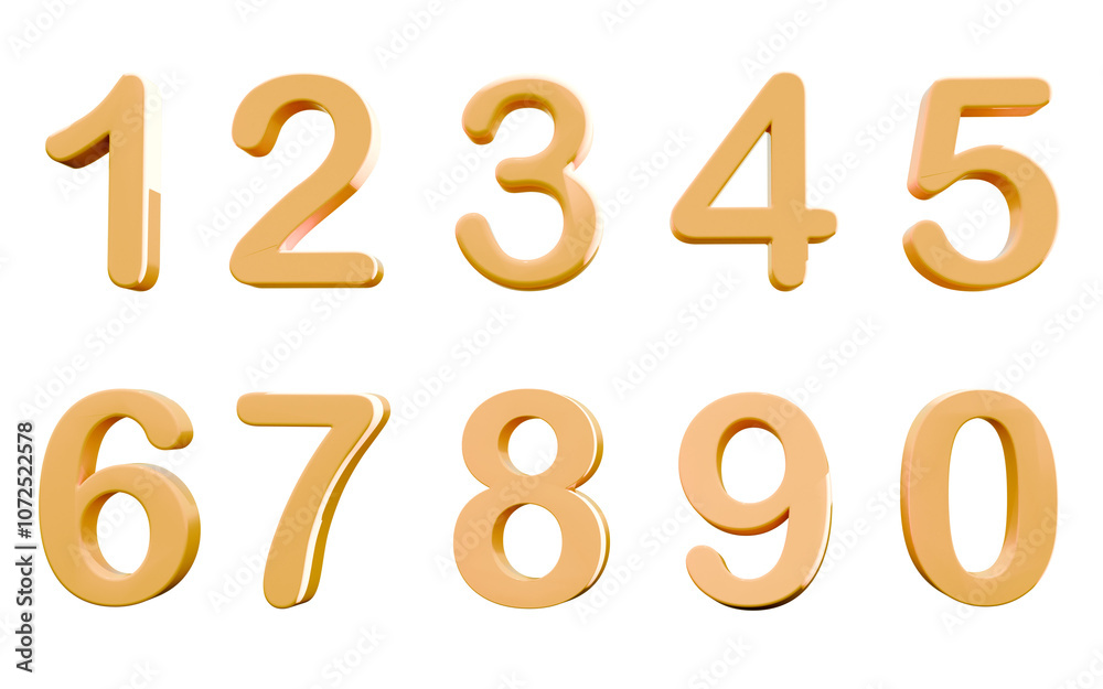 set of numbers on white background set of numbers on white background