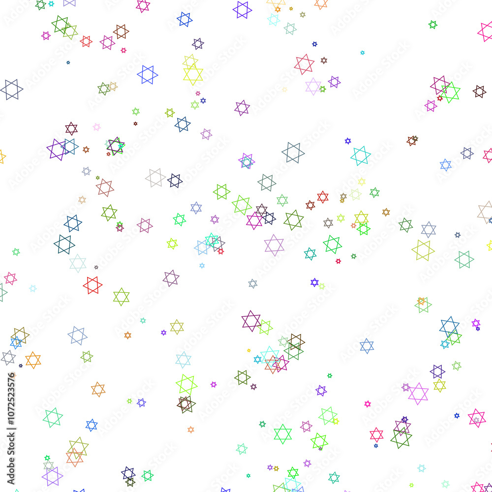 stars of David scattered on a transparent background - a set of neon textures with different geometric shapes stars of David scattered on a transparent background - a set of neon textures with different geometric shapes
