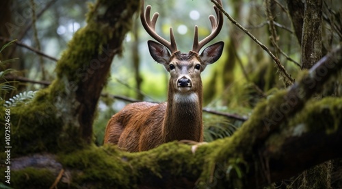 close-up of a deer in the forest, deer in the woods, cute deer in the park, cute deer in the forest, close-up of a lonely deer in the woods