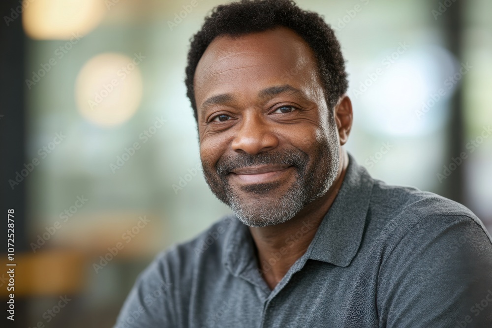Middle-Aged African American Man in Office Setting Middle-Aged African American Man in Office Setting