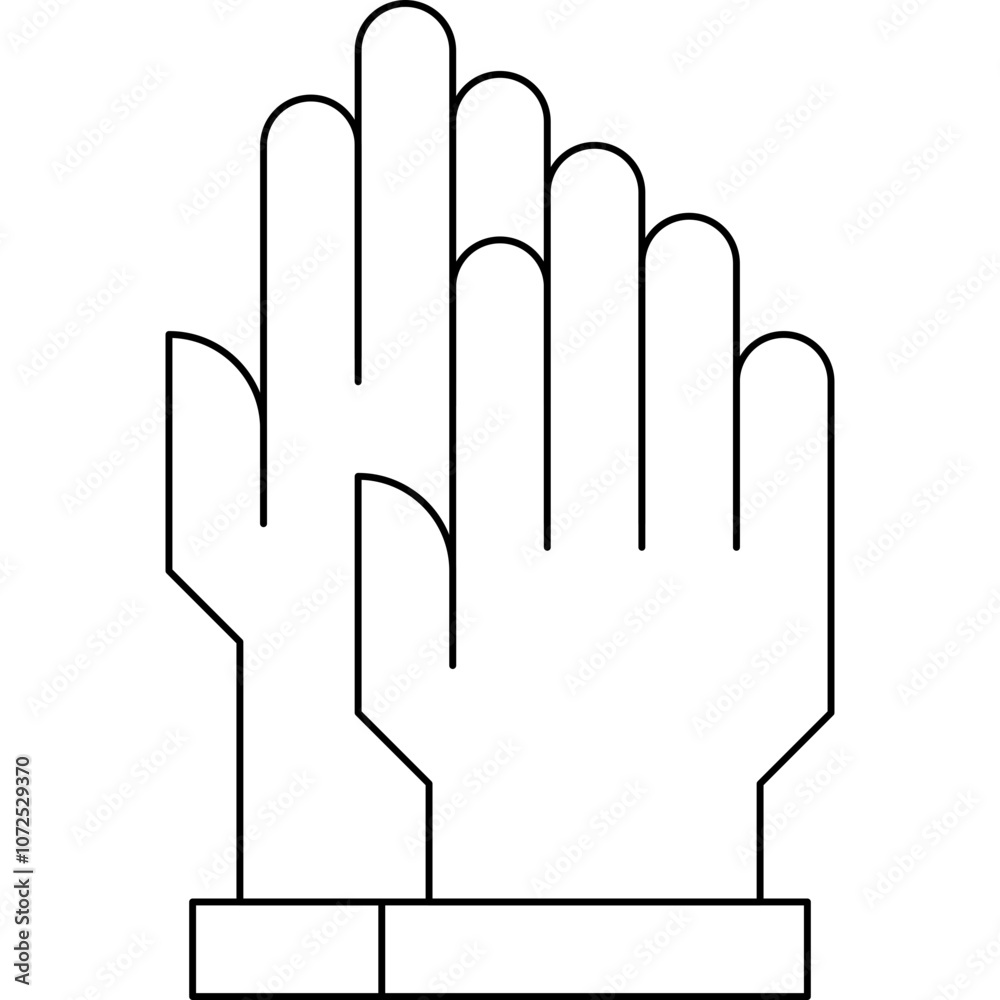 Gloves single vector icon Gloves single vector icon