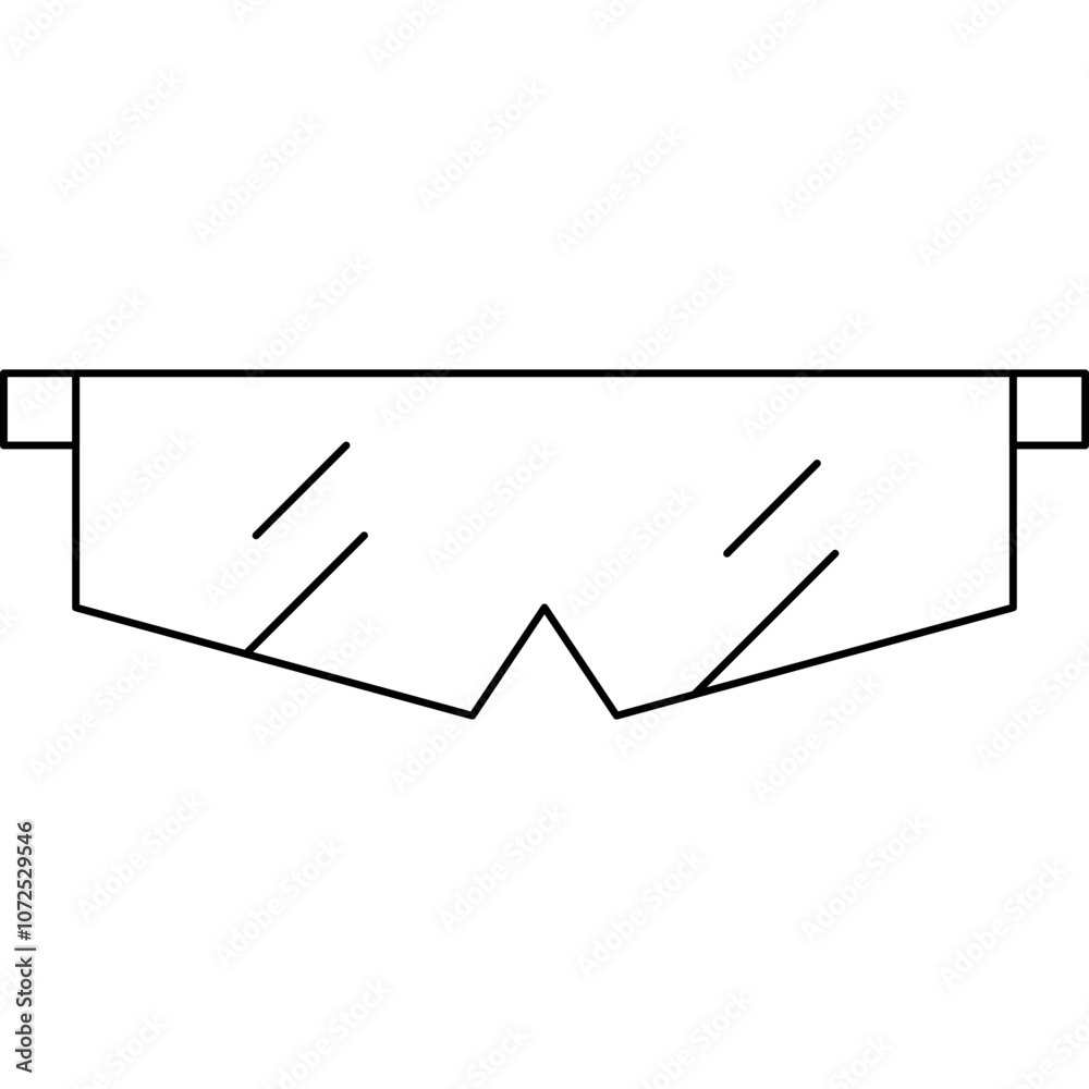 Safety glasses single vector icon Safety glasses single vector icon