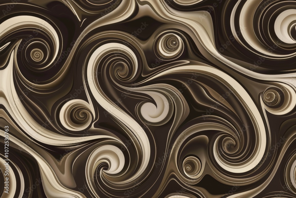 Abstract Swirling Pattern in Brown and Beige Hues Abstract Swirling Pattern in Brown and Beige Hues