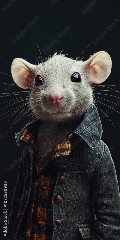 Cool Mouse Fashionista Rocking Urban Attire with Confidence Cool Mouse Fashionista Rocking Urban Attire with Confidence