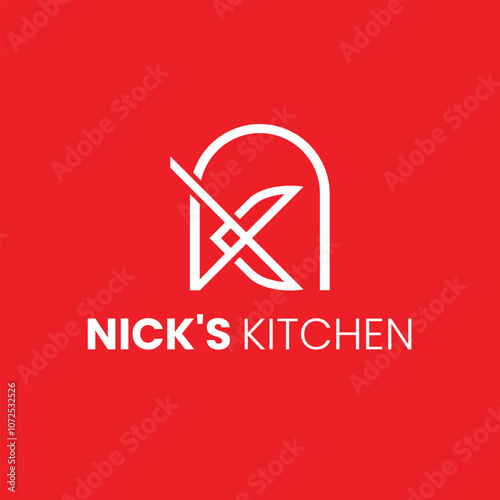 Creative professional Nk kichen logo template photo