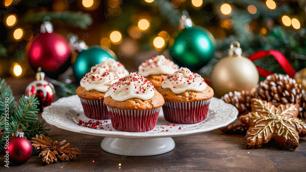 AI-generated images of mouth-watering Christmas muffins AI-generated images of mouth-watering Christmas muffins